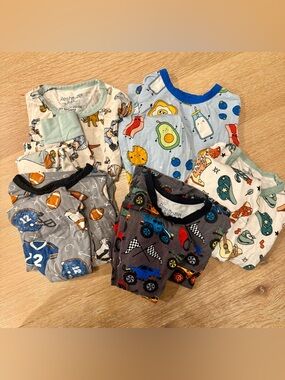 Boys 18-24 month long sleeve Bamboo Pajama Bundle (5 Sets)